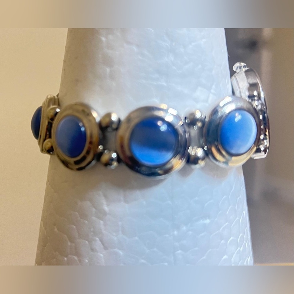 Silver and Blue Women's Watch - Picture 3 of 4